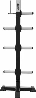 Produktbild von tiguar Gewichtsscheibenständer  Robuster Aufbewahrungsständer für Hantelscheiben, Langhantelstangen und Clips  Schwarz, 66,4 x 66,4 x 166,1 cm, pulverbeschichtet