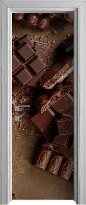 Produktbild von Tür Selbstklebende 70x210 cm Türfolie Türtapete Klebefolie - dunkel Schokolade