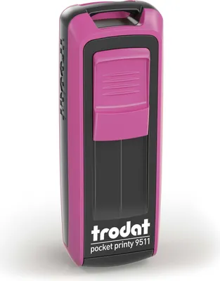 Produktbild von Pocket-Printy trodat 9511, 4zeilig, gehäuse fuchsia, Kissen schwarz