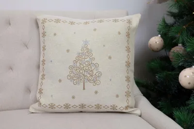 Kissenbezug 45x45 cm, Weihnachtsmotiv, Dekokissen, 1 Stück