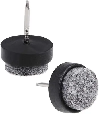 Produktbild von 26 Stück Filzgleiter für Möbel mit Nagel, Tischbeinschützer, 17 mm Durchmesser, Schwarz