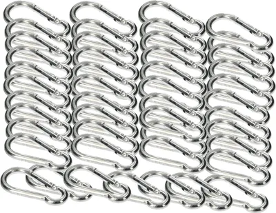 Produktbild von KOTARBAU® 50er Set Feuerwehr Karabinerhaken für Seile 60x6mm Feuerwehrkarabiner Robust für Ketten
