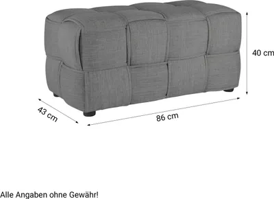 Produktbild von Homestyle4u Sitzhocker Grau 2-Sitzer Sitzwürfel Polsterhocker Würfelhocker Hocker