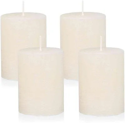 Immagine prodotto di Candele rustiche dell'Avvento - Set da 4 - Diametro 6 x 8 cm