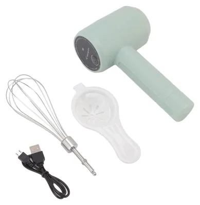 Kabelloser Handmixer, USB-aufladbar, 20 W, hellcyan