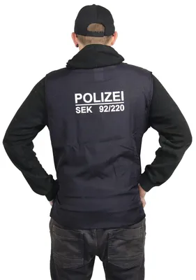 Produktbild von Foxxeo Polizei Weste und Polizei Mütze für Erwachsene SEK Uniform SWAT Kostüm Set für Herren Fasching Karneval Größe S