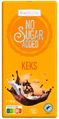 Produktbild von Frankonia Chocolat No Sugar Added Keks 90g