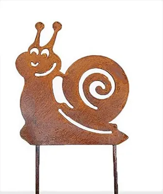 Produktbild von Gartenstecker Schnecke Beetstecker Topfstecker Metall Rost Gartendeko Edelrost rostige Dekoration 30cm