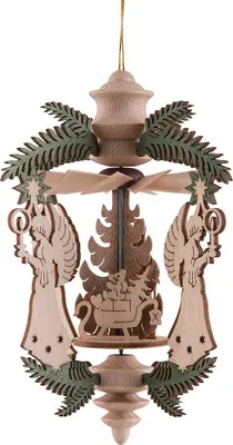 Produktbild von Christbaumschmuck Engel mit Weihnachtsmann (13cm) von Kreißl