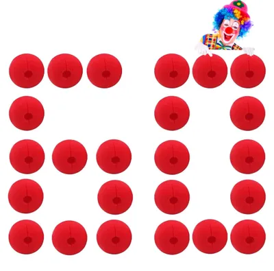 Productafbeelding van Clown Neus 5 cm - 60 Stuks - Feestaccessoires - Cosplay - Maskerade - Circus - Geschikt voor Kinderen en Volwassenen - Clownaccessoires