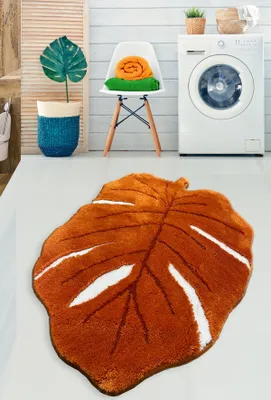 Immagine prodotto di Mijolnir, Frunze - Orange, Tappeto da bagno in acrilico, 100 % ACRIL, Arancione, 80 x 120 cm