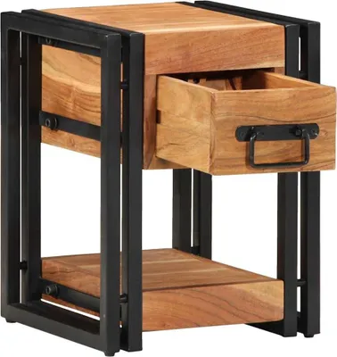Produktbild von vidaXL Nachttisch 2 stk. Braun 30 x 30 x 40 cm Massivholz Akazie