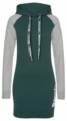 Produktbild von Bench Sweatkleid dunkelgrün-grau Größe 32/34