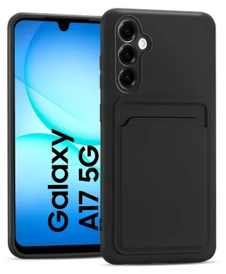 Produktbild von Handyhülle für Samsung Galaxy A17 5G Hülle Silikon Schutzhülle mit Kartenfach Slim Wallet Case, Schwarz