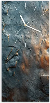 Produktbild von Wanduhr aus Glas mit Motiv Metallische Oberfläche- 30 x 60 cm - inkl. Aufhängesystem