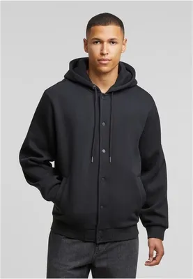 Image de Urban Classics Veste à capuche en laine polaire noire - M