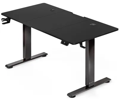 Produktbild von CASARIA® Höhenverstellbarer Schreibtisch elektrisch 160 x 70 cm mit Wireless Charger & USB-C/A Anschluss LCD-Display Memory-Funktion 80 kg belastbar ergonomisch Carbon Optik