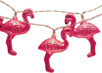 Productafbeelding van The glowhouse roze flamingo-lichtsnoer - Werkt op batterijen