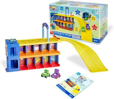 Image de Ressources pédagogiques : Numberblokken, garage de voitures - à partir de 3 ans - Jouet éducatif interactif sur les mathématiques, avec des voitures et des sons