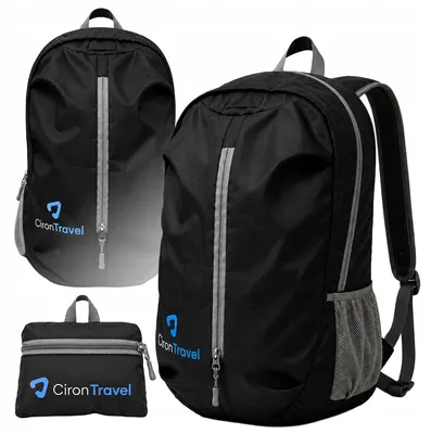 Zdjęcie produktu dla CironTravel Plecak Turystyczny SKŁADANY Lekki Podróżny Do Kieszeni czarny