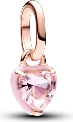A close-up studio shot of a Pandora charm.