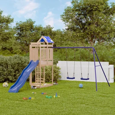 Produktbild von Design Spielturm Massivholz Kiefer, Klettergerüste 2024 Neu