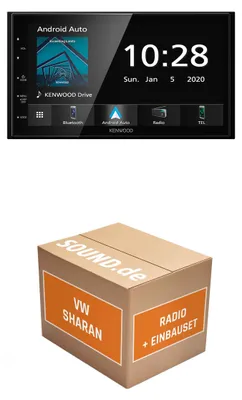 Produktbild von Autoradio Einbaupaket Kenwood DMX5020BTS passend für VW Sharan I + MCD Monochrom Navigation + LFB + Facelift | Apple CarPlay Android Auto