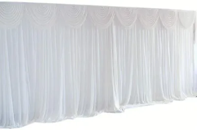 Produktbild von Profesionální záclony Fabric Backdrop Silk pro fotoateliér, svatba, narozeninová opona Deco svatební dekorace opona pozadí 3 metry x3 metry bílá
