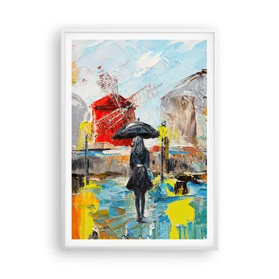 Produktbild von Gerahmtes Poster - Weißer Rahmen - Frau Bild Öl - 70x100 cm - Wand Bild - Wanddeko - Wandbilder - Kunstposter - Wandposter - Bilderrahmen - Bilder - Kunstdruck - Wanddekoration - P2WPA70x100-4974