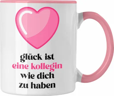 Produktbild von Trendation - Glück Ist Eine Kollegin Wie Dich Zu Haben Tasse Geschenk Beste Kollegin Der Welt (Rosa)