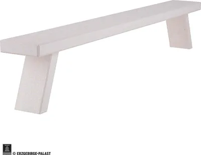 Productafbeelding van Schwibbogenbank, wit (70x11x7,5 cm) van Weigla Holzkunst