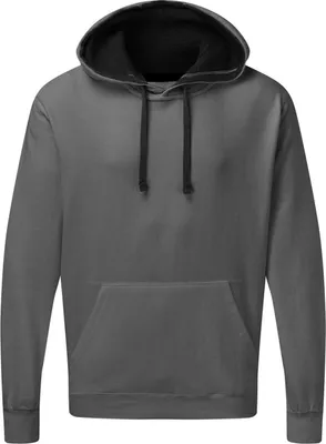 Produktbild von SG SG24 | Men's Contrast Hoodie - Kapuzensweat für Herren - Farbe: Grey/Black - Größe: L