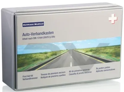 Zdjęcie produktu dla Holthaus Medical 4005058623641, Samochodowa apteczka pierwszej pomocy, Wielo, Plastik, 260 mm, 80 mm, 170 mm