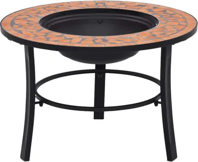 Produktbild von Feuerstelle Mosaik Keramik Terracotta 68 cm