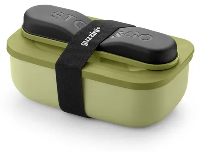 Produktbild von STORE&GO Aufbewahrungsbox für Lebensmittel mit Besteck, Avocado-Grün