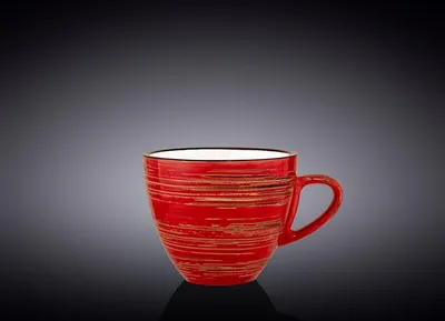 Produktbild von Wilmax Kaffeetasse, 300 ml, Rot, Porzellan, WL-669236/A
