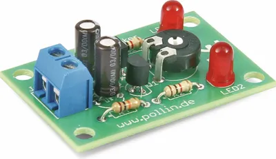 Produktbild von Bausatz LED-Wechselblinker | Stufenlose Blinkfrequenzeinstellung | 5-9 V Betriebsspannung | Kompakte Platine (LxBxH) 46x31x27 mm | Für Fortgeschrittene ab 8 Jahren