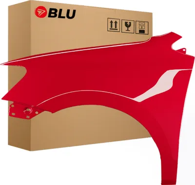 Immagine prodotto di BLU Parafango compatibile con VW Volkswagen Polo 6R1 LP3G Sinistra Rot FlashRot | 2009-2017 | Anteriore | Verniciato | Pronto per il montaggio | Acciaio