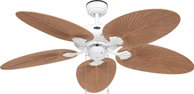 Zdjęcie produktu dla Outdoor Deckenventilator mit Zugketten Classic Outdoor Weiß / Palme