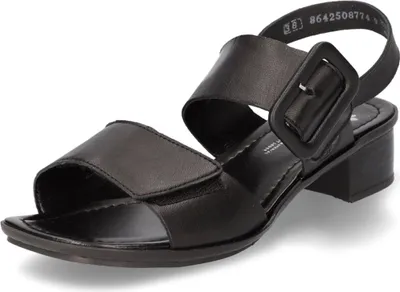 Produktbild von Rieker Damen Sandaletten Sandalen Blockabsatz 62663, Größe:38 EU, Farbe:Schwarz