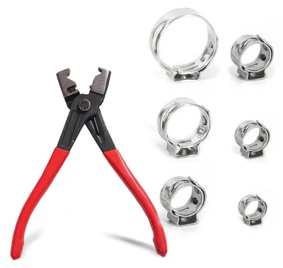 Productafbeelding van 60 Stuks Roestvrijstalen Slangklemmen met Pliers