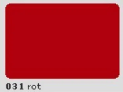 Produktbild von Oracal 651 Plotterfolie PVC Folie 63cm x 5m rot 031 Außenbereich
