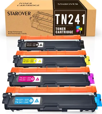 Produktbild von STAROVER TN241 TN245 Toner für Brother TN-241 TN-245 Toner kompatibel für Brother MFC-9332CDW DCP-9022CDW HL-3142CW HL-3152CDW MFC-9140CDN MFC-9142CDN DCP-9017CDW HL-3140CW