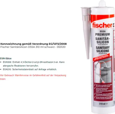 Produktbild von Sanitärsilicon DSSA SW 310ml (schwarz)