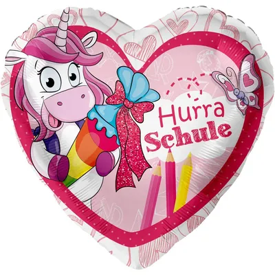 Produktbild von Folienballon Einschul Einhorn 43cm
