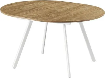 Image de Table pliante pour 4 à 6 personnes, élégante et peu encombrante, 120 à 150 cm, ronde, à abattants