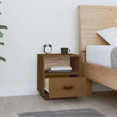 Obrázek produktu pro vidaXL Noční stolek Honey Brown 40x34x45 cm Masivní borovicové dřevo