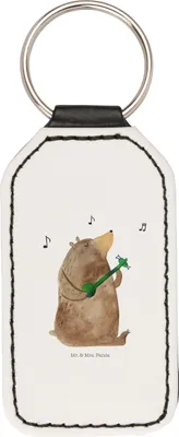 Produktbild von Mr. & Mrs. Panda schlüssel anhänger Bär Lied - Weiß - Geschenk, Teddy, Frau, Schlüsselanhänger Mit Spruch, Liebe, schlüsselbund, Valentinstag, Herz, kunstleder, Bear