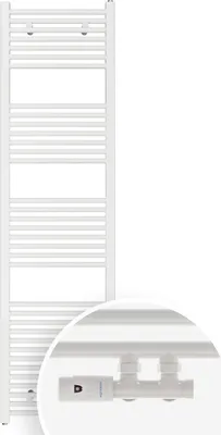 Produktbild von Aquabad Badheizkörper Virgo inkl. Multiblock Eckausführung 50x180cm 608W Weiß - Ohne Heizstab / Ohne Heizstabelement
