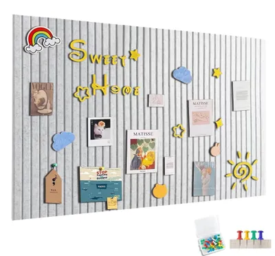 Immagine prodotto di Solidchoice - Bacheca in feltro grande - Adesiva e decorativa, 60 x 40 cm